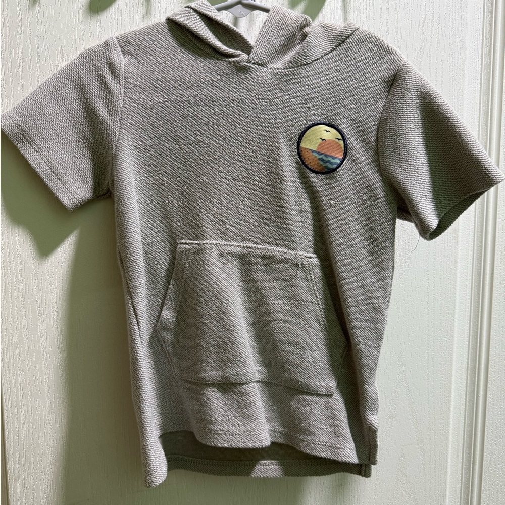 Garanimals Gray Kids Short sleeve Hoodie with Colorful Patch